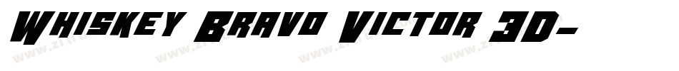 Whiskey Bravo Victor 3D字体转换